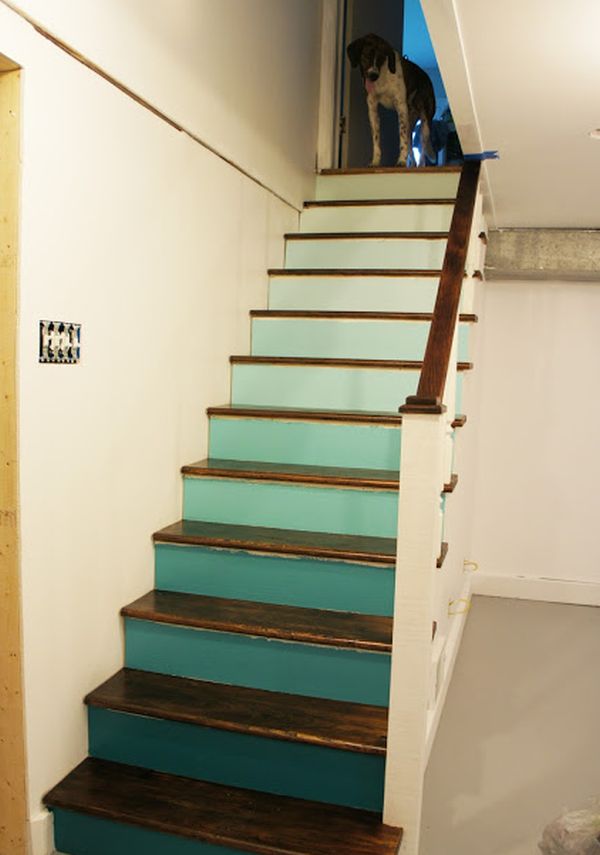 Ombre stair riser