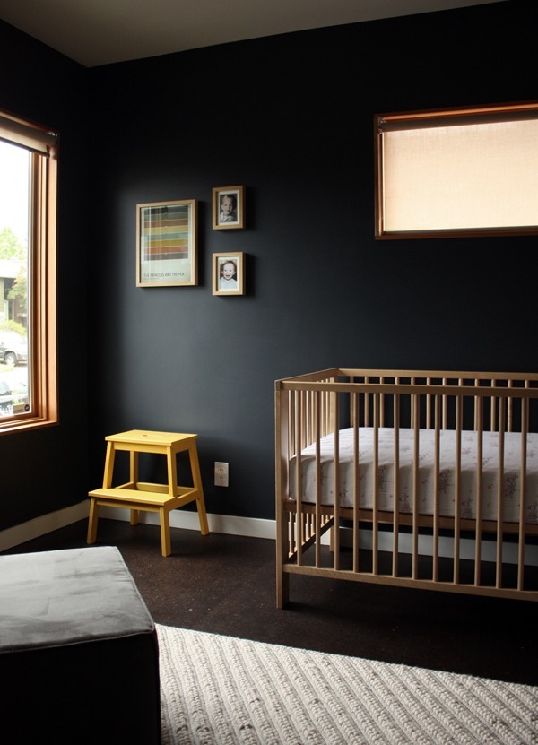 onyx black nursery interior design