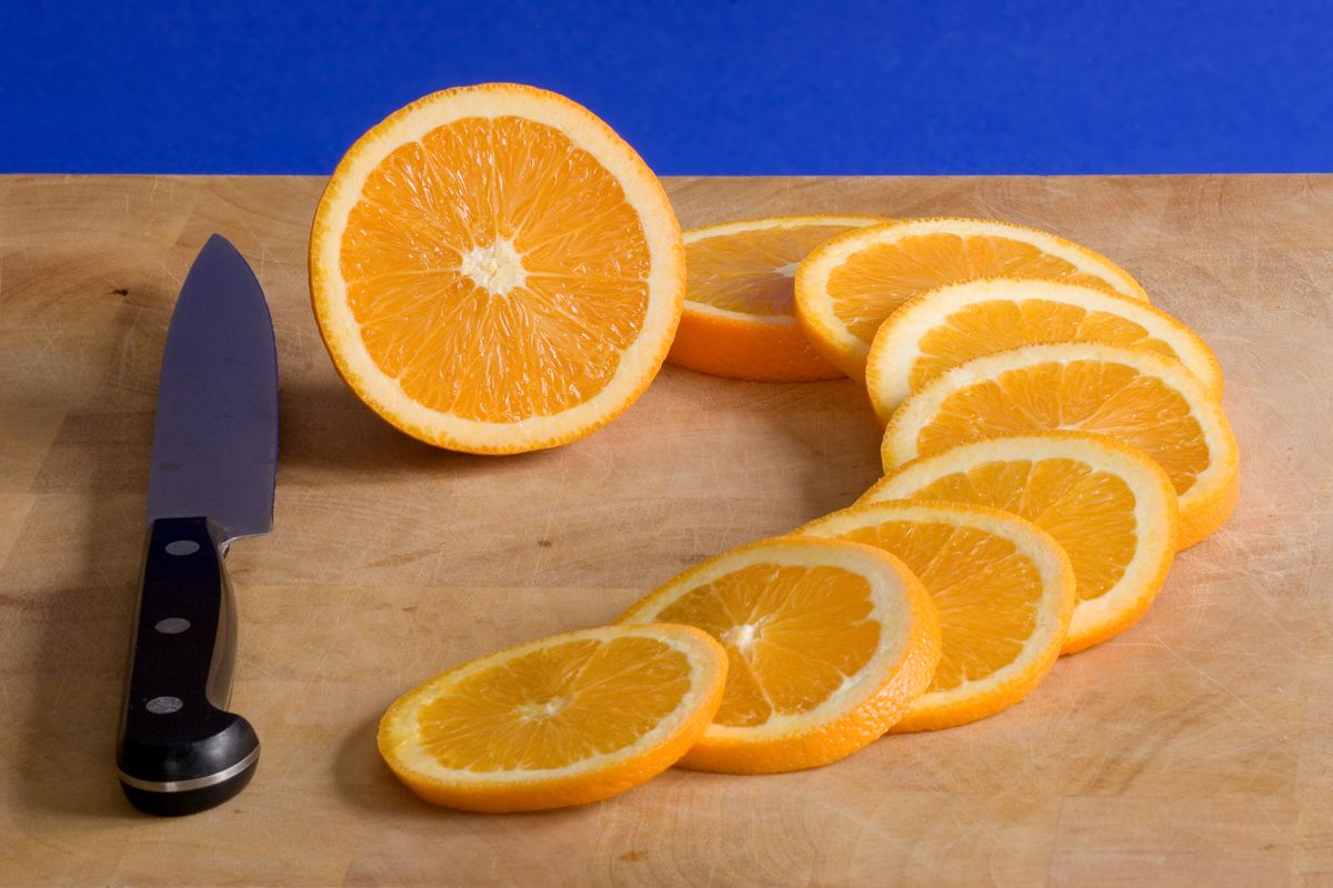 Orange sliced