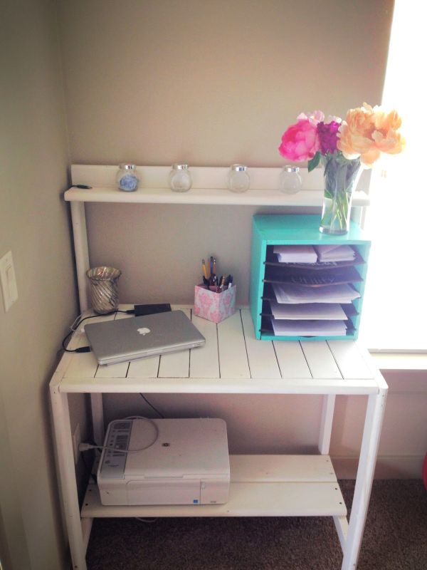 Painted white desk