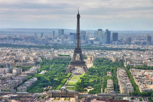 Paris eiffel tower skyline france