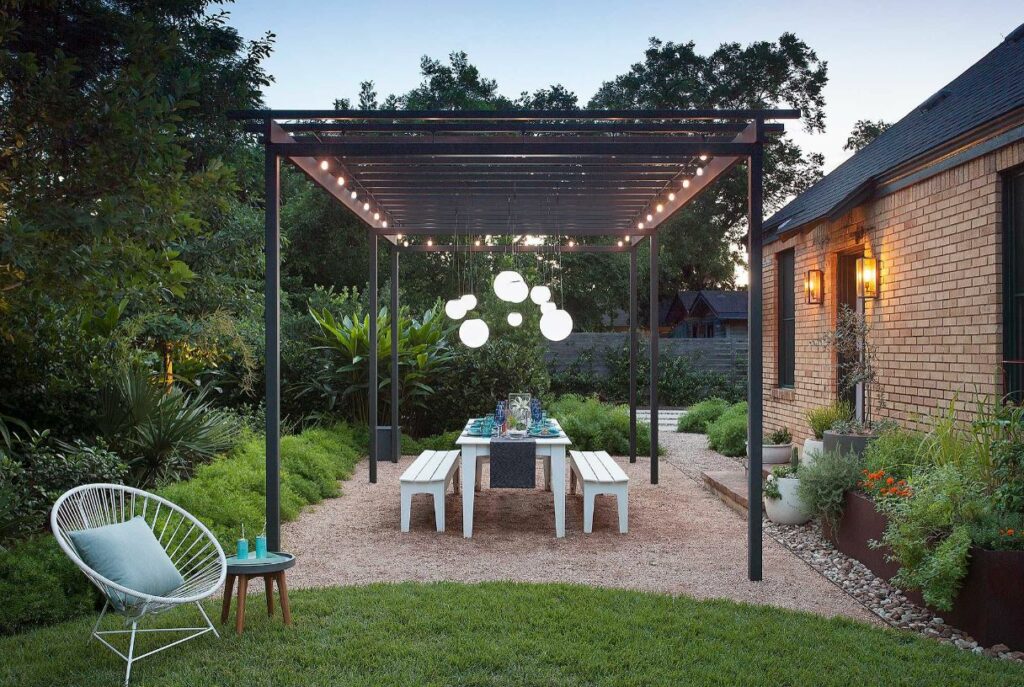 Pergola patio with gravel 1 1024x687