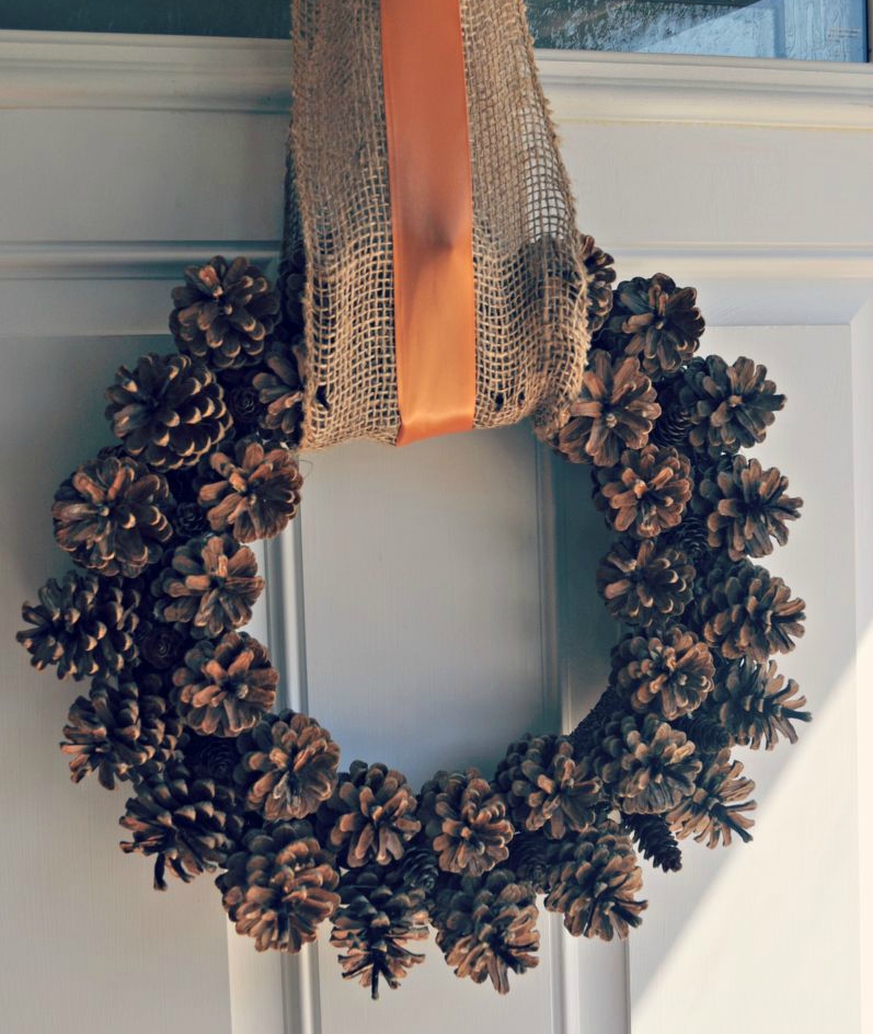 pinecone wreath
