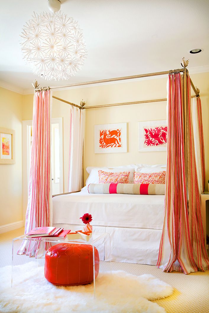 Pink and orange bedroom color combinations