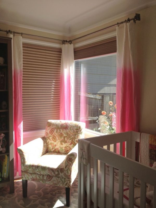 Pink ombre curtains