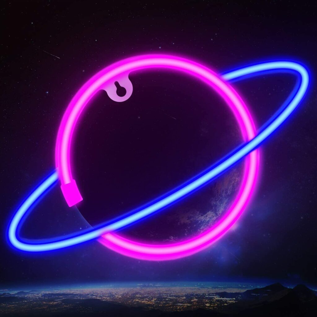 Planet saturn uranus neon sign ifreelife 1024x1024