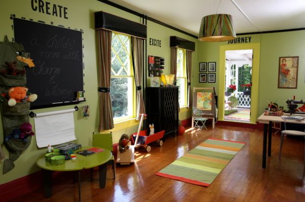 Playroom green themed