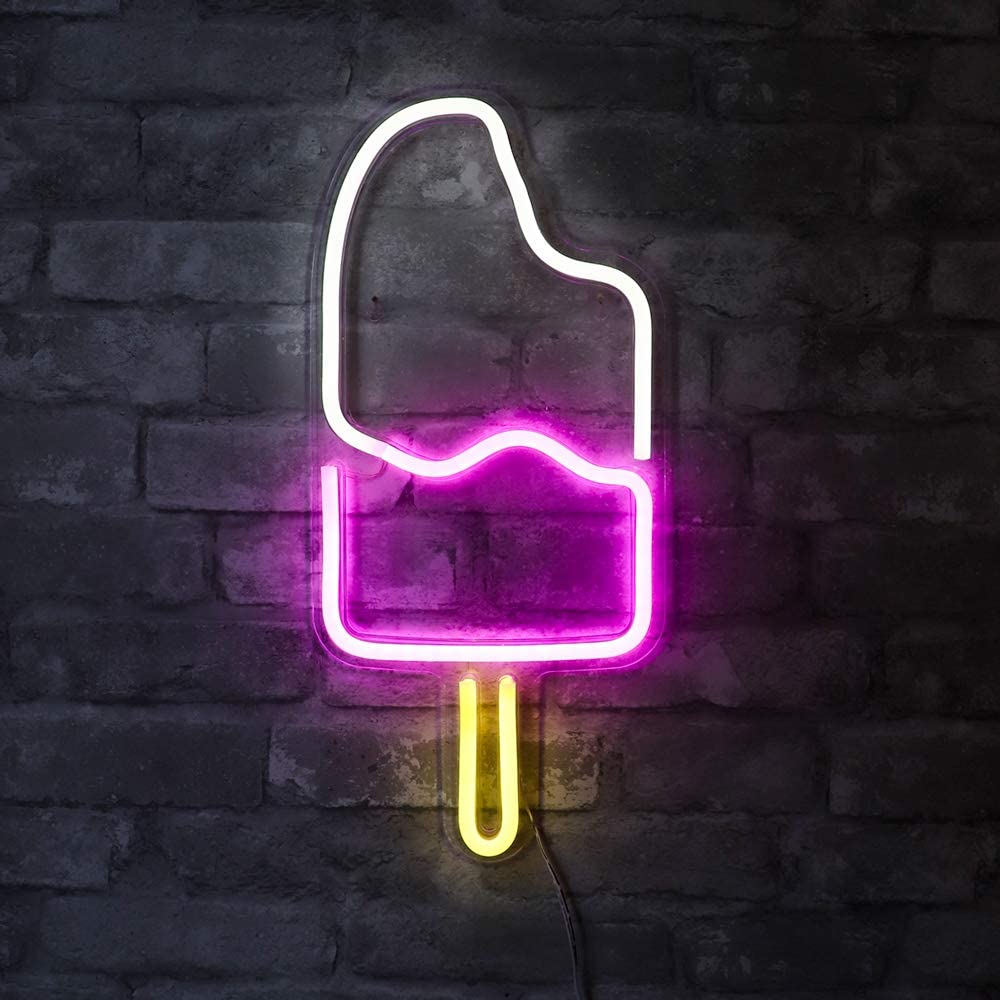 Popsicle ice cream isaac jacobs neon sign