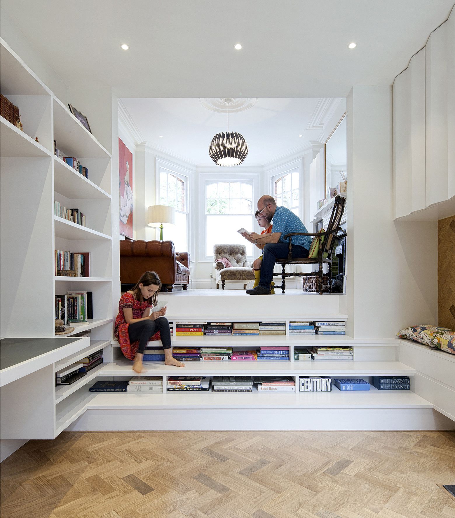 private nook stairs library