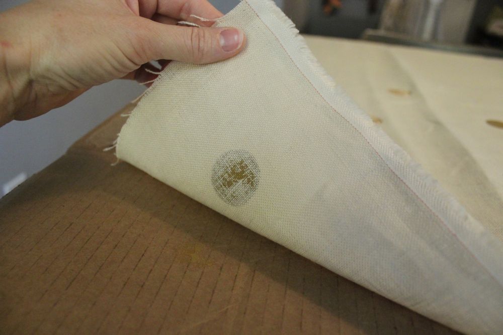 protective surface underneath the fabric