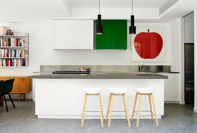 quirky white bar stool