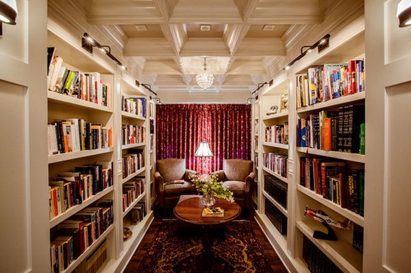 Reading room design white ceiling
