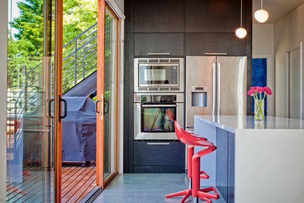 Red bar stool