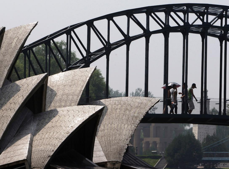 The design of the Sydney Opera House replicated in Beijing