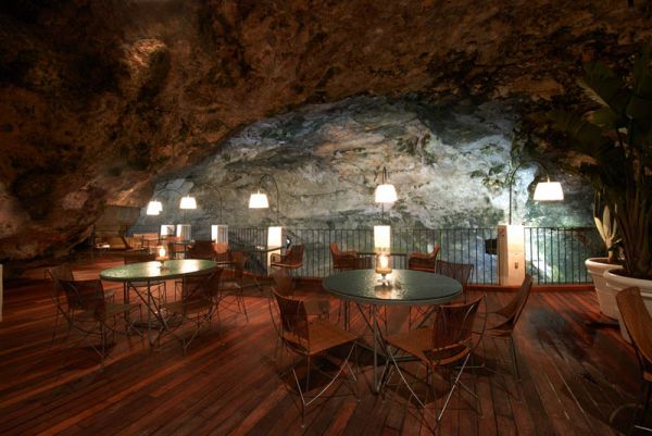 Restaurant inside a cave cavern itlay1