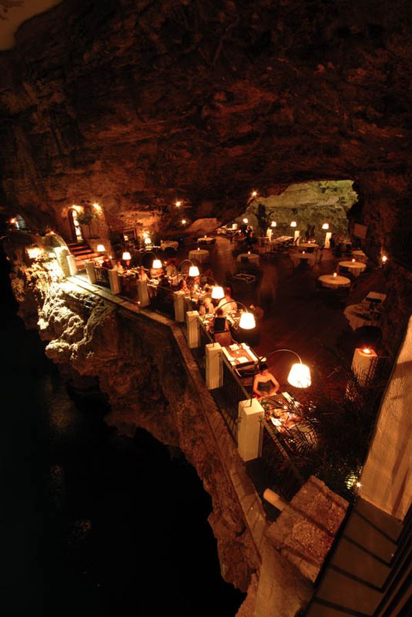 Restaurant inside a cave cavern itlay3