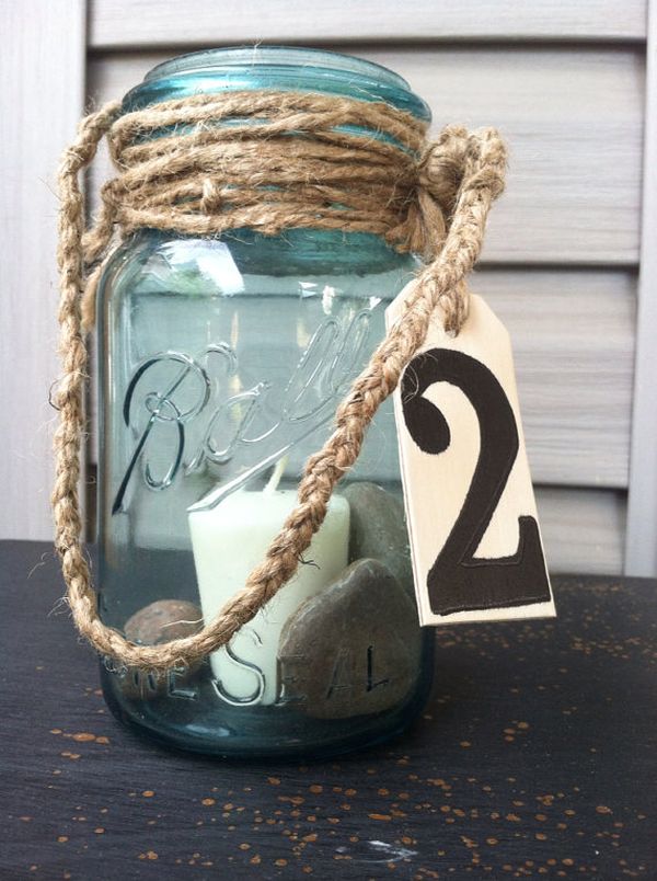 Rope mason jar