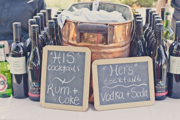 Rum coke wedding bar