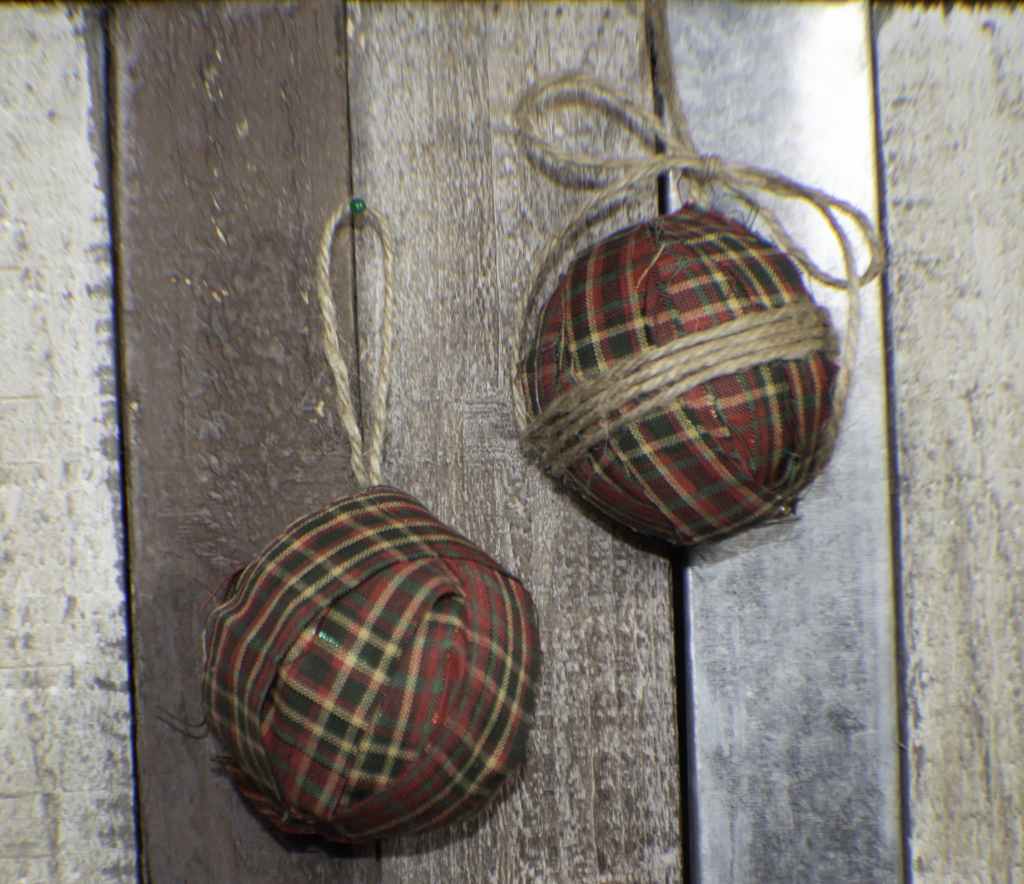 Rustic fabric christmas ornamnet