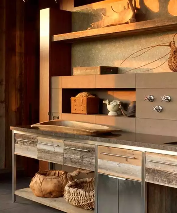 Rustic kitchen design reclaimed wood