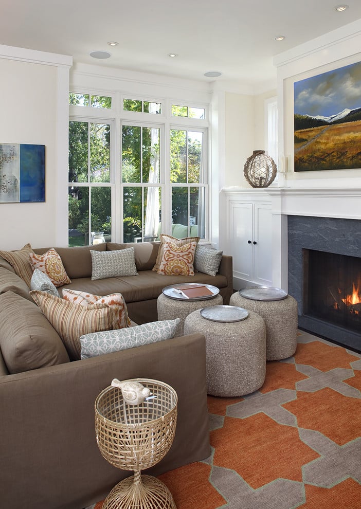 Bring some orange on the living room