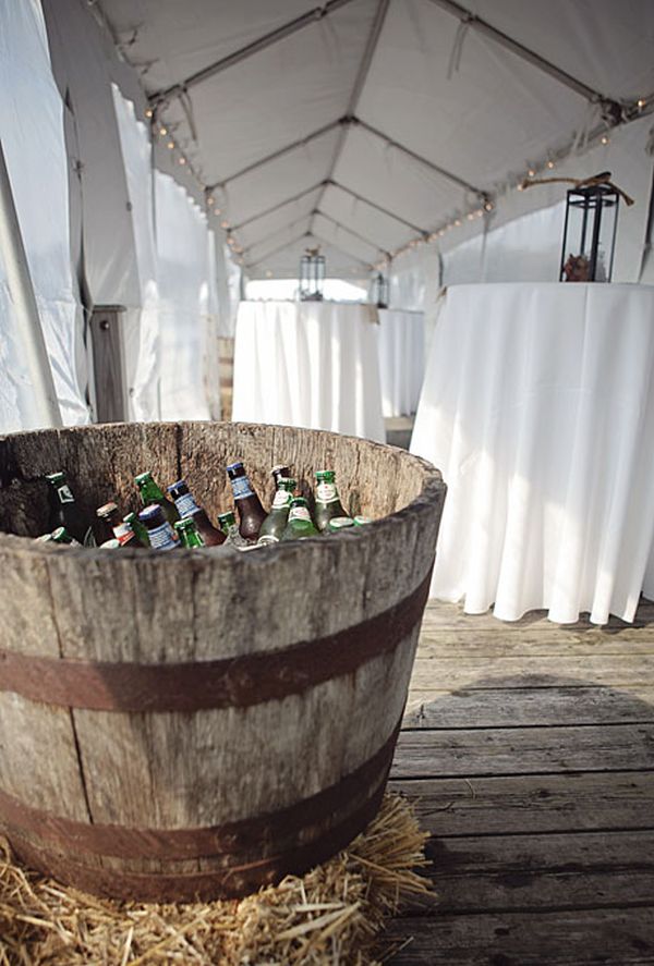 Rustic military wedding new barrel