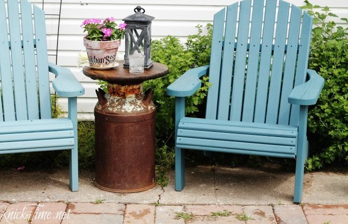 Rustic outdoor table for chairs