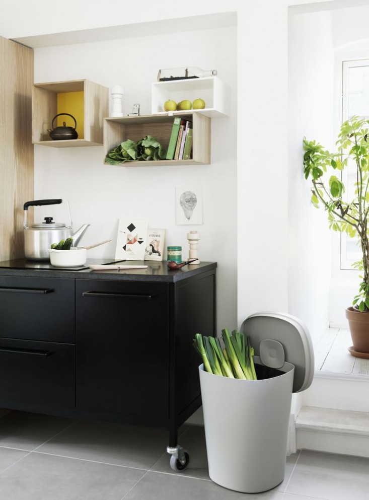 Shelves in kitchen