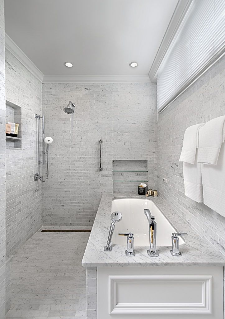 walk-in shower right next to your tub