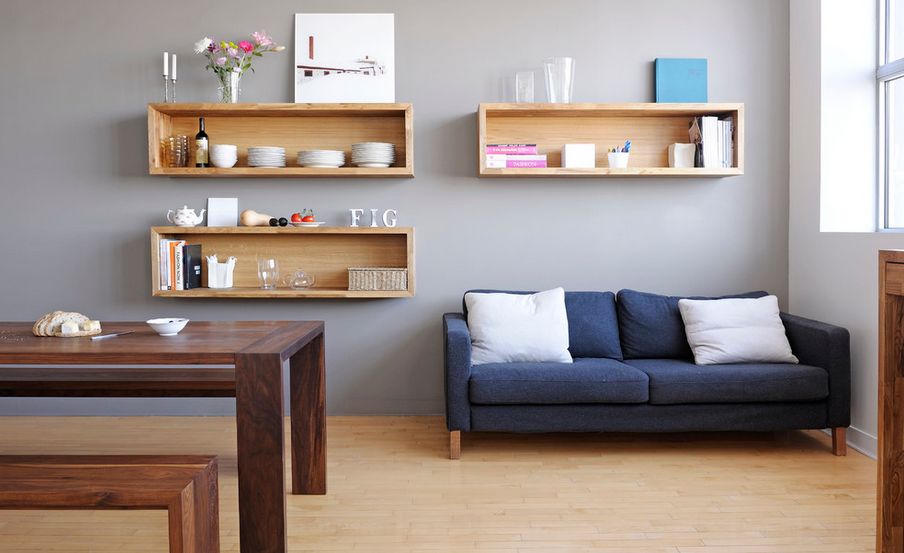 Wall-Mounted Box Shelves – A Trendy Variation On Open Shelves