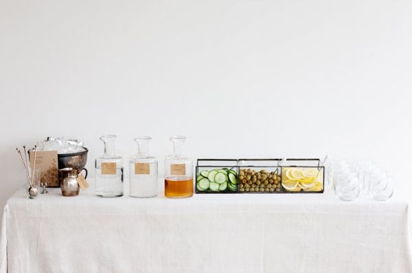 Simple wedding bar