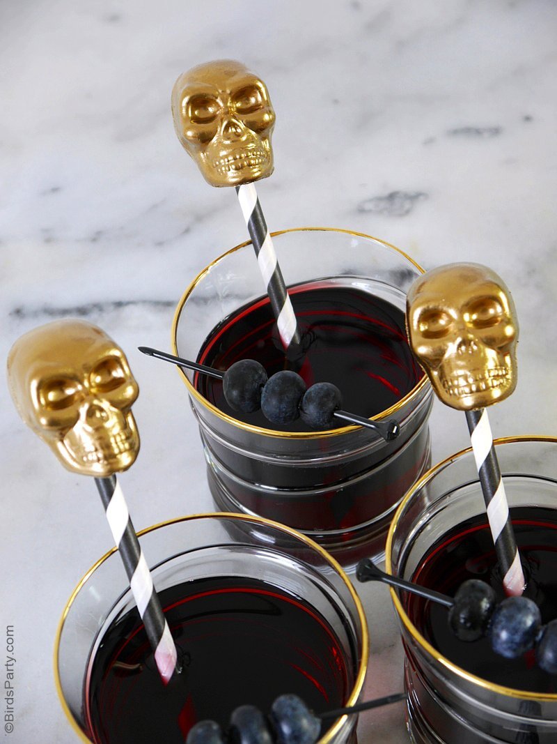 skull drinks stirrers