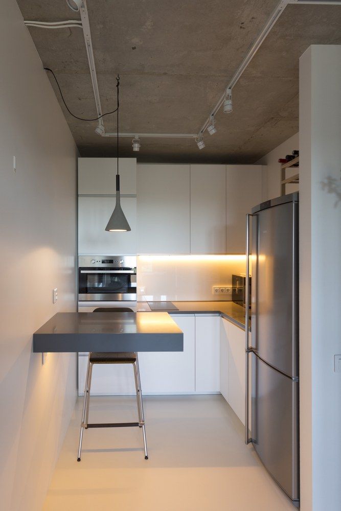 Small Gorki apartment plan by Ruetemple kitchen compact