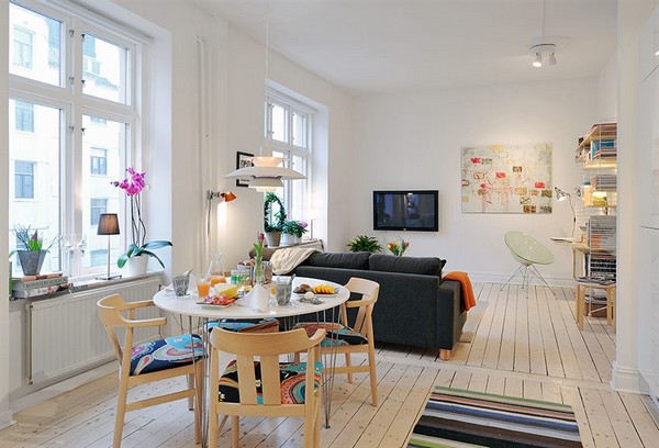Small swedish apartment living