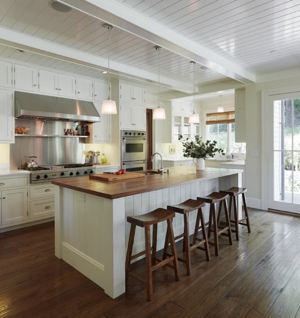 Solid wood kitchen flooring