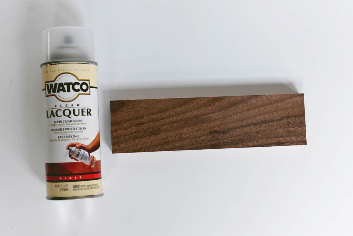 Spray lacquer to apply a thin coat