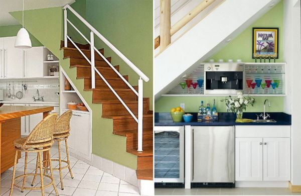 Storage ideas under stairs in kitchen2