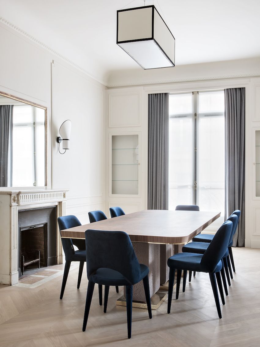 Stylish Parisian apartment large dining room