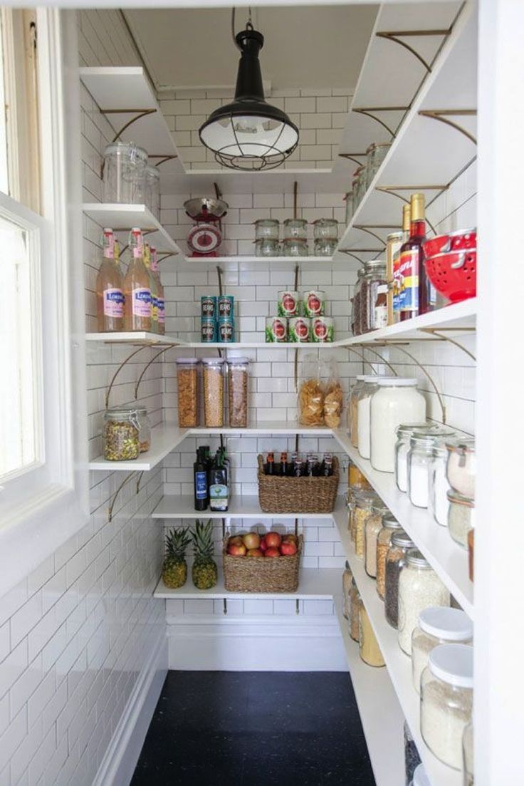 Subway tiles walk in pantry