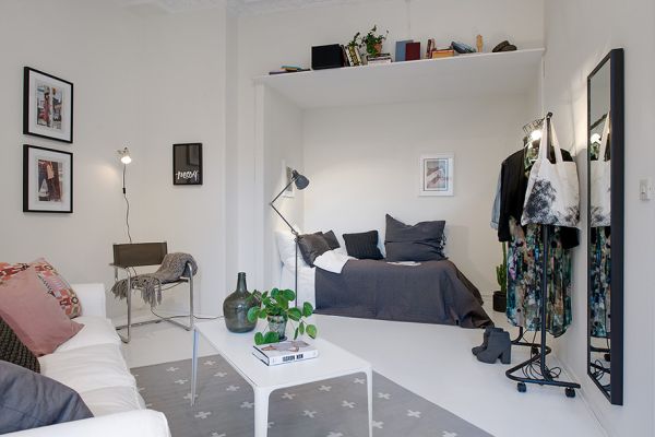 Swedish one room apartment design4