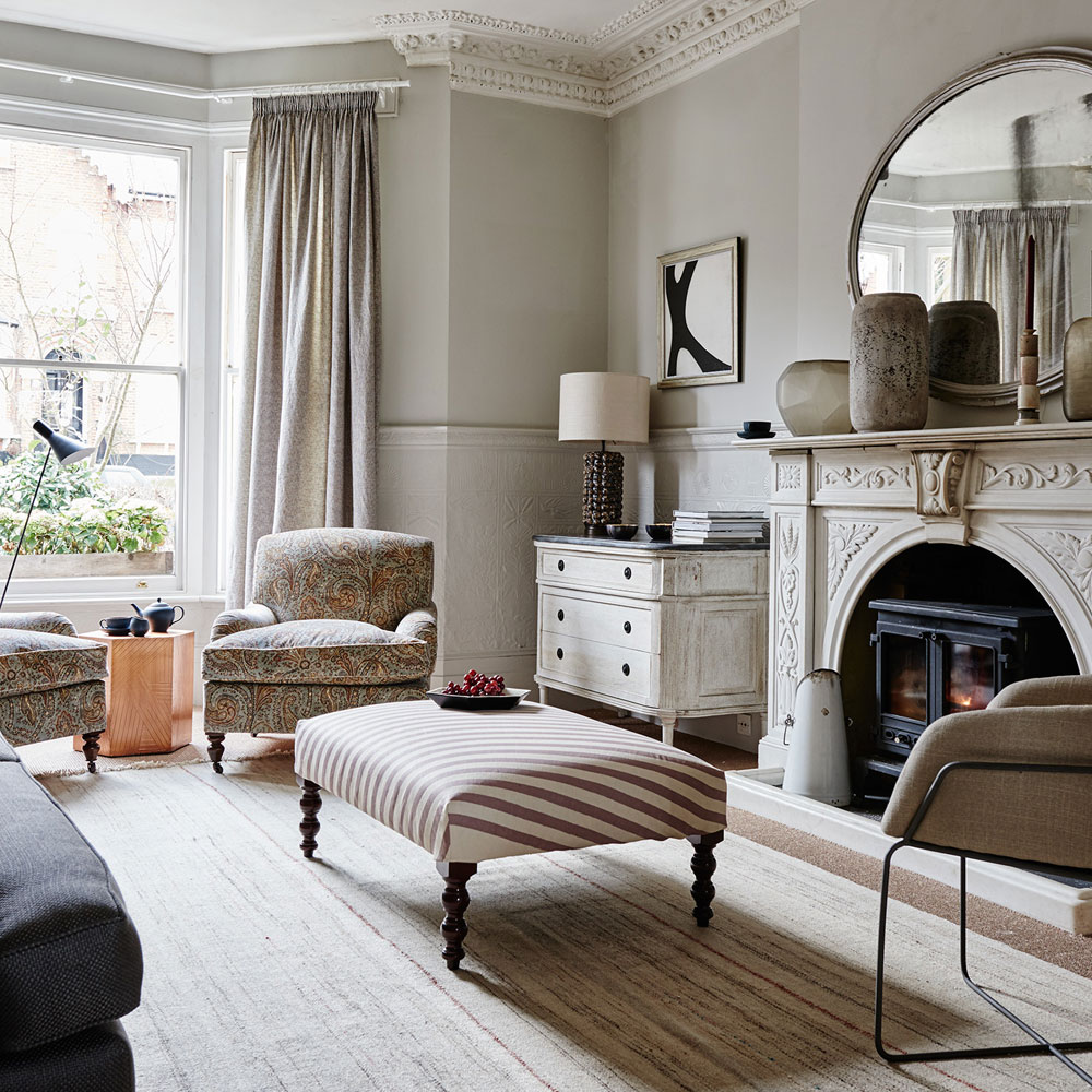 taupe living room interior design