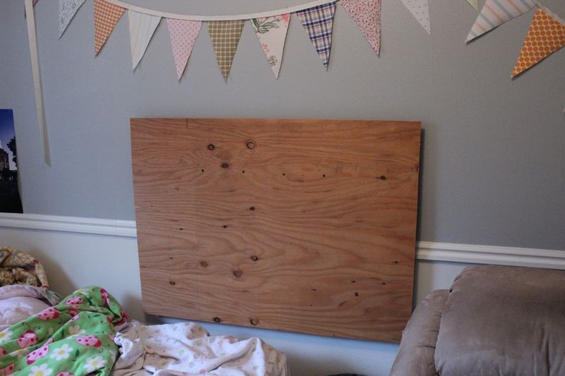 Test hanging the headboard