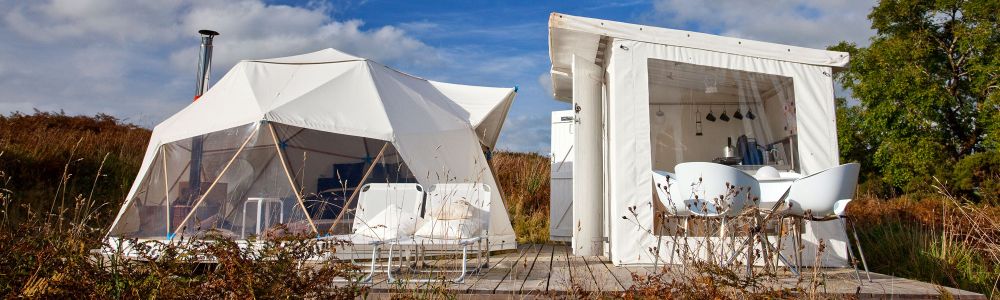 The exquisite Peswara pod at Ekopod in Cornwall interior