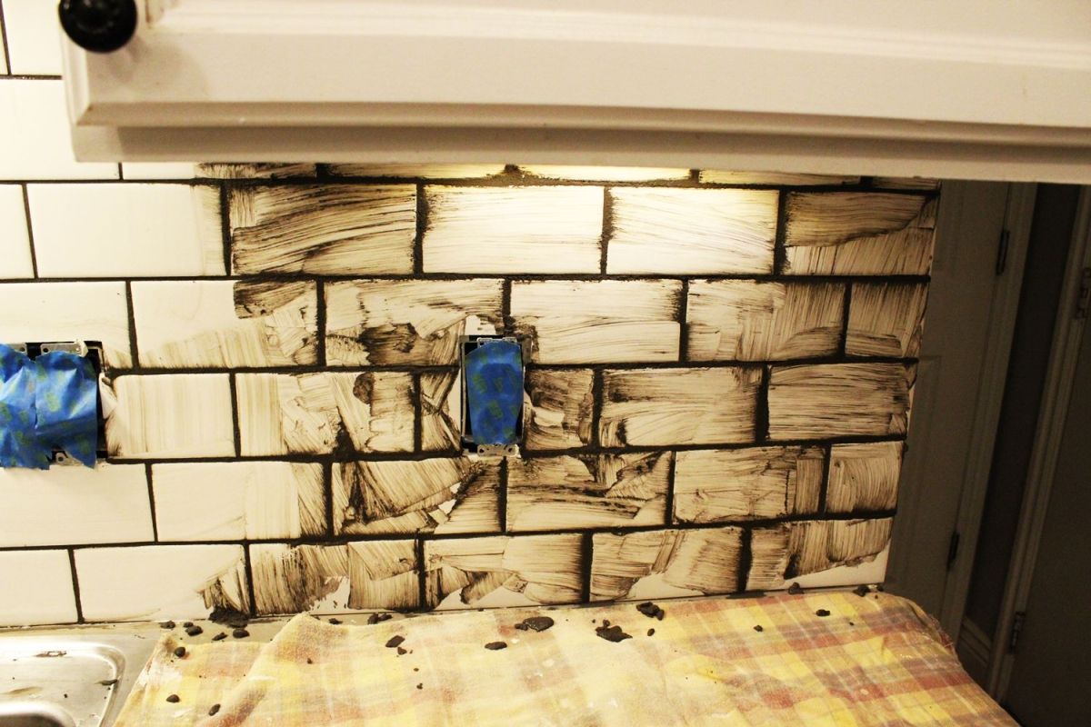 tile after being wiped off one time