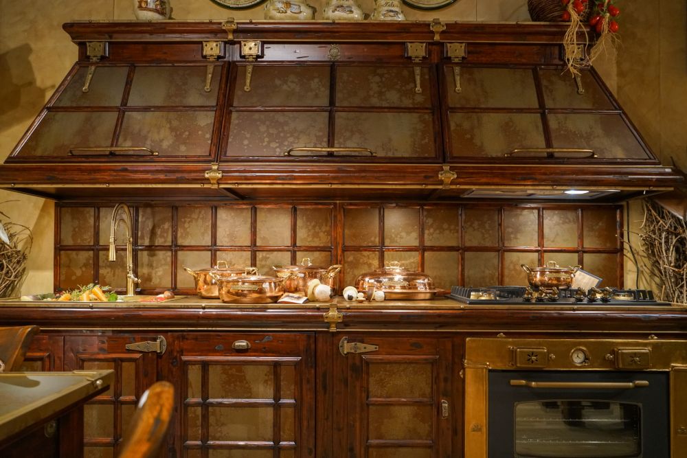 Timeless charming kitchen with corten steel