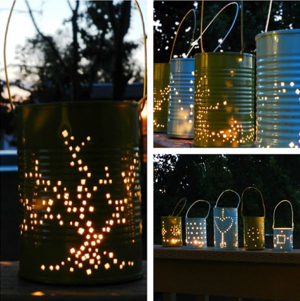 Tin cans latern