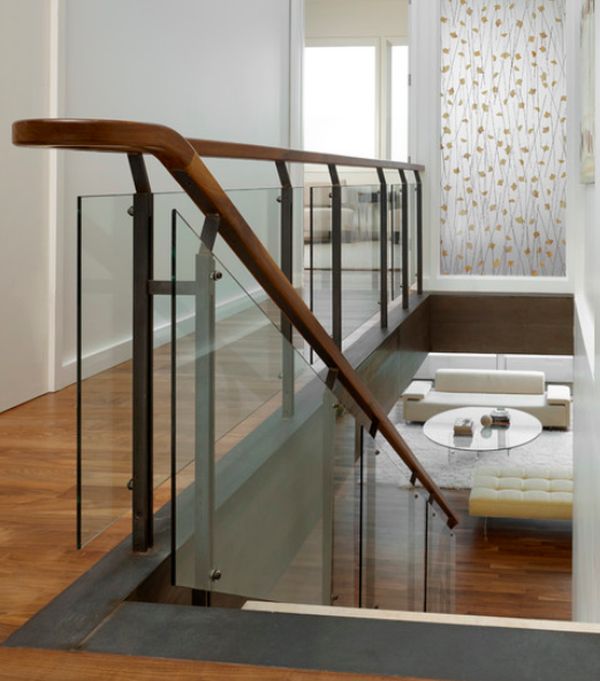 Top wood handrail