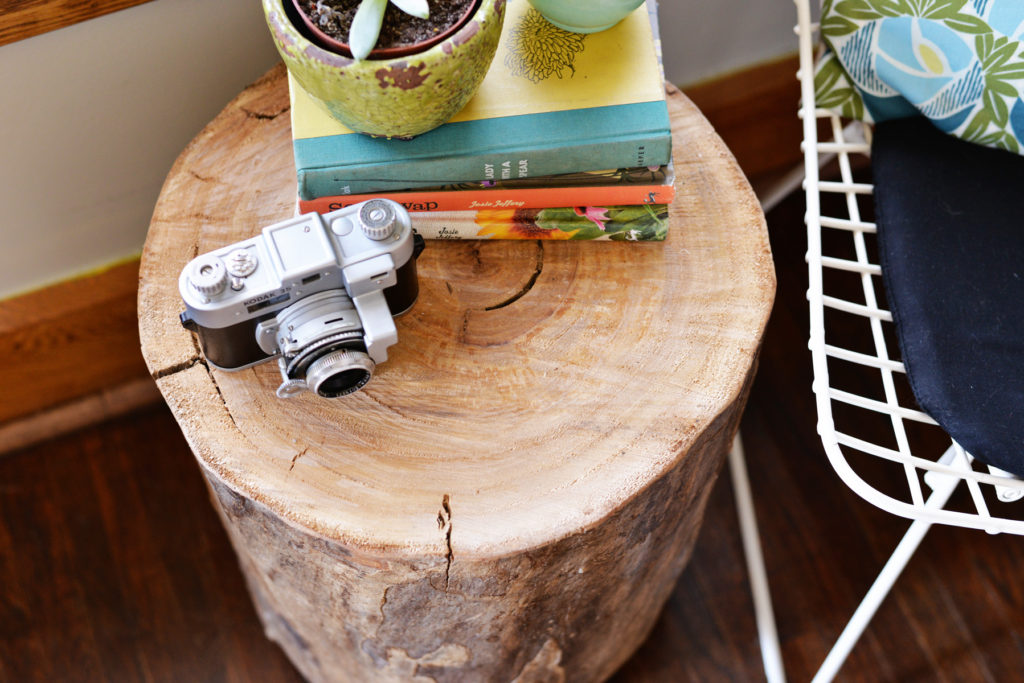 tree stump side table how to