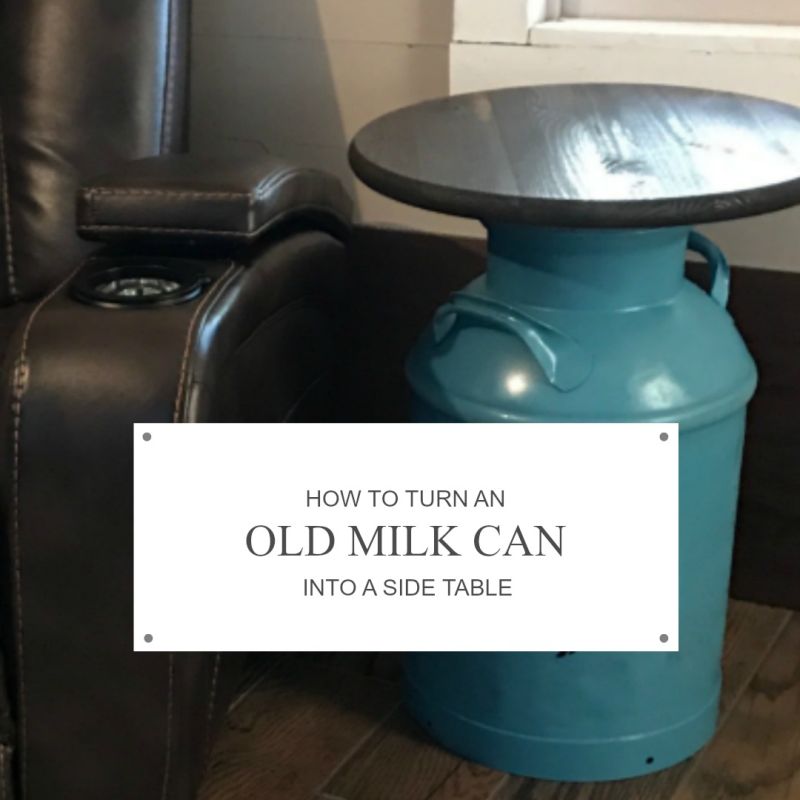 Turquoise milk can diy