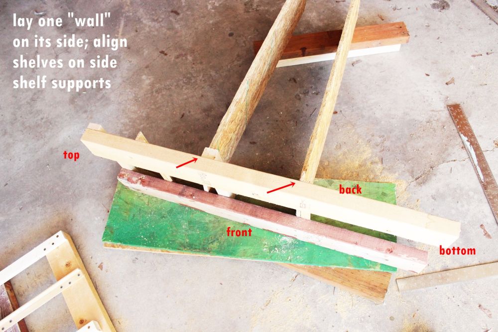 Two shoe storage shelving